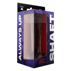 Shaft Model A 10.5 Inch Liquid Silicone Dong With Balls Mahogany
