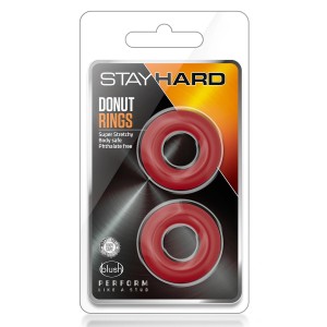 Stay Hard Donut Rings Red