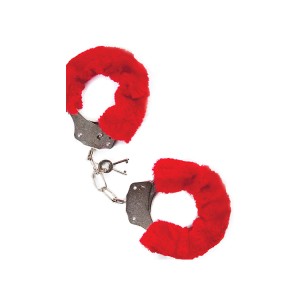 Mai No.38 Metal Furry Handcuffs Red