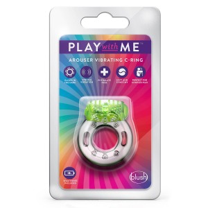 Play With Me Arouser Vibrating C-ring Green