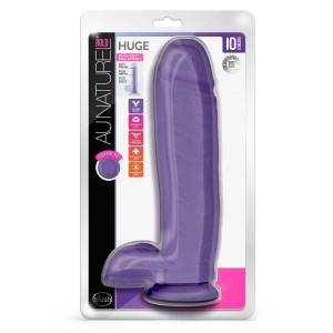 Au Naturel Bold Huge 10 Inch Dildo Purple