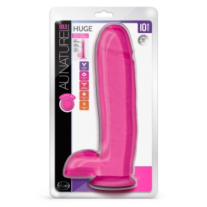 Au Naturel Bold Huge 10 Inch Dildo Pink