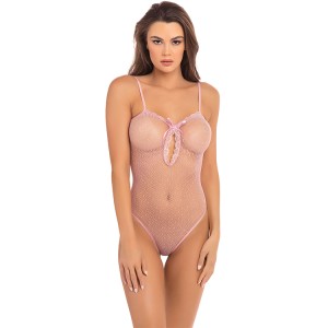 Undone See Through Bodysuit Pink, Os