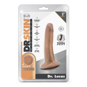 Dr. Skin Silicone Dr. Lucas 5 Inch Dong With Suction Cup Mocha