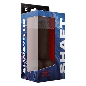Shaft Model C 8.5 Inch Liquid Silicone Dong With Balls Mahogany