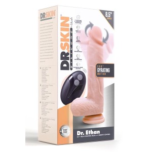 Dr. Skin Silicone Dr. Ethan 8.5 Inch Gyrating Dildo Beige