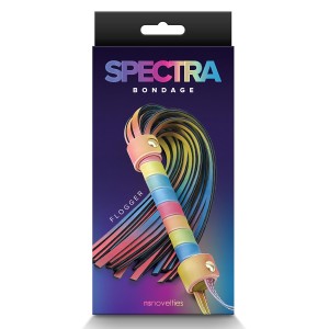 Spectra Bondage Flogger Rainbow