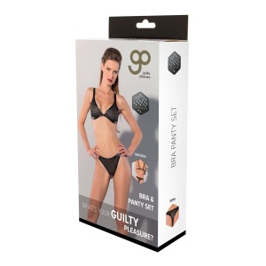 Gp Printed Datex Bra & Panty Set, Xl