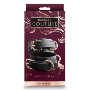 Bondage Couture Wrist Cuffs Black
