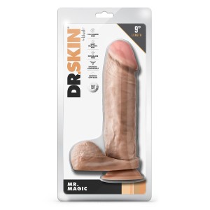 Dr. Skin Mr. Magic 9 Inch Dildo With Balls Beige