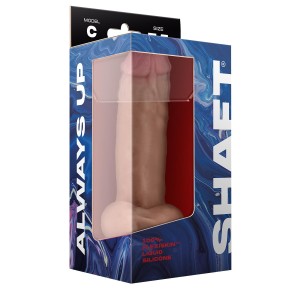 Shaft Model C 7.5 Inch Liquid Silicone Dong With Balls Pine