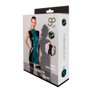 Gp Latex Mini Dress Blue, M