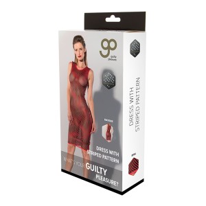 Gp Printed Datex Striped Dress Red, L