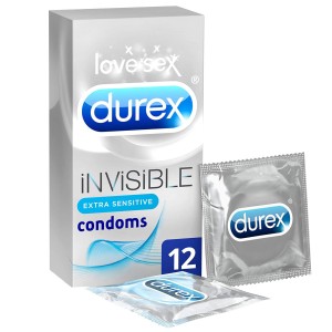 Durex Invisible Extra Sensitive Condoms 12 Pack