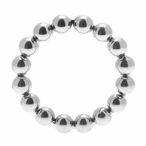 Master Series Meridian Stainless Steel Beaded Cock Ring Ml