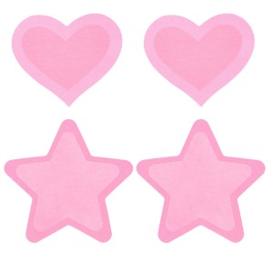 Peekaboo Pasties Hot Pink Glow In The Dark