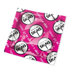 Skins Condoms Dots And Ribs X50 (pink)