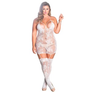 Leg Avenue Strappy Suspender Dress Uk 14 To 18