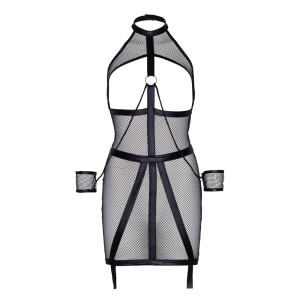 Leg Avenue Kink Wet Look Fishnet Open Bondage Dress