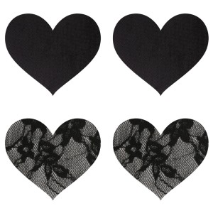 Peekaboo Pasties Satin And Lace Hearts