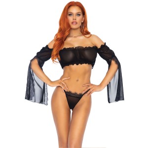Leg Avenue Mesh Bandeau And G-string Uk 6 To 12