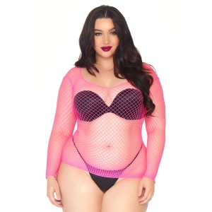 Leg Avenue Net Long Sleeved Shirt Plus Size Uk 14 To 18