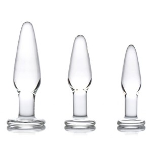 Xr Dosha 3 Piece Glass Anal Plug Kit