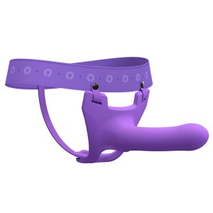Zoro Silicone Strap On System With Waistbands Purple 5.5 Inch